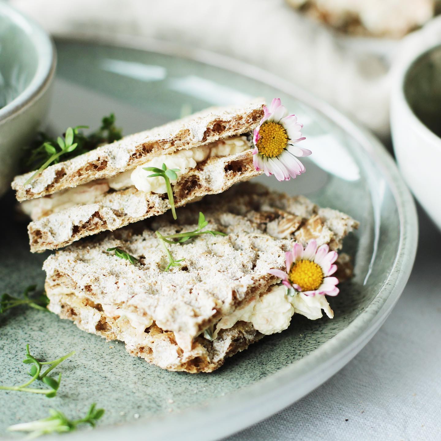 Knäckebrot-Sandwich mit Frühlingsfrischkäse - Campo Verde