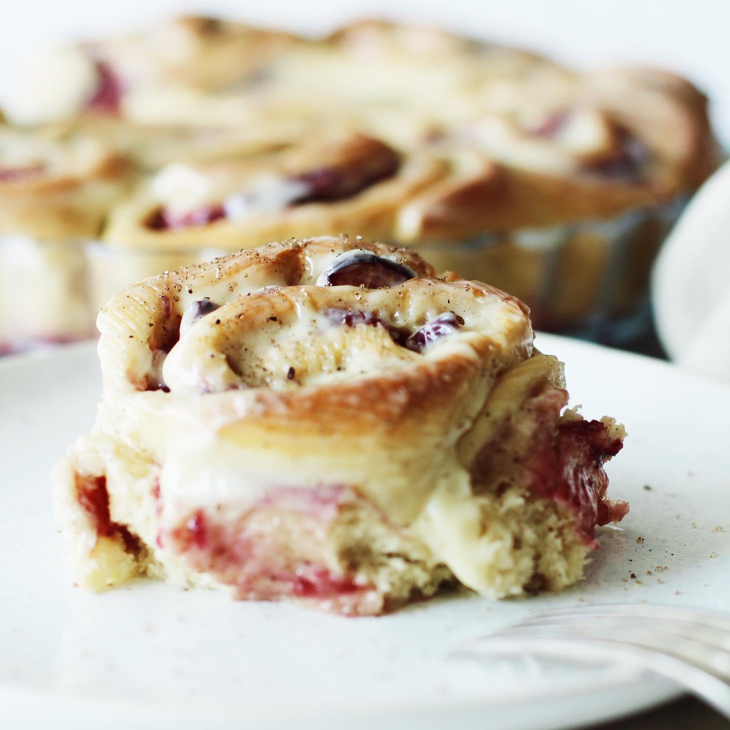 Kirschschnecken mit Bourbon Vanille und weißer Schokolade