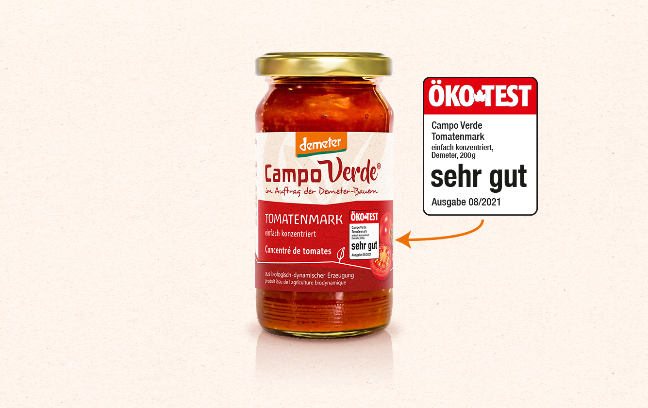 ÖKO-TEST: Unser einfach konzentriertes Tomatenmark wurde mit „sehr gut“ bewertet!