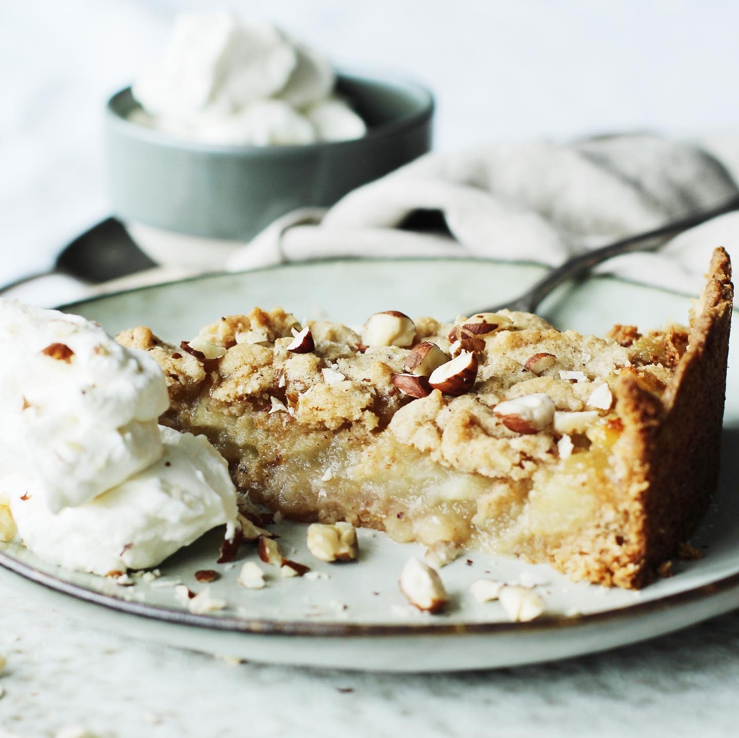 Vollkorn-Apfelkuchen mit Apfelmark und Streuseln - Campo Verde