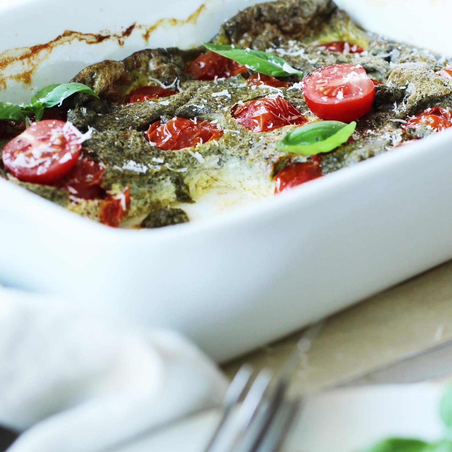 Tomaten-Pesto-Frittata aus dem Backofen