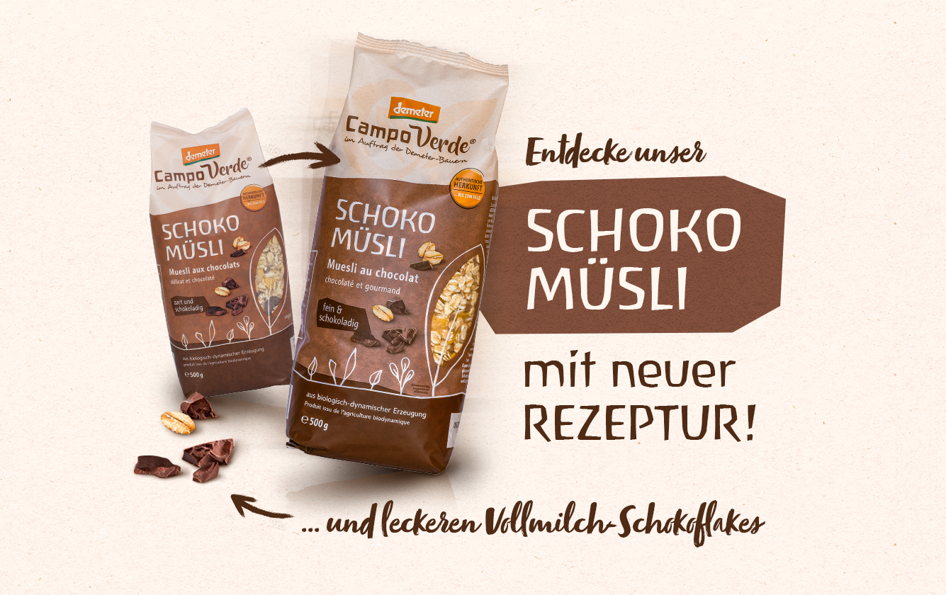 Zu deiner Information: die Rezeptur unseres Schokomüslis hat sich geändert!
