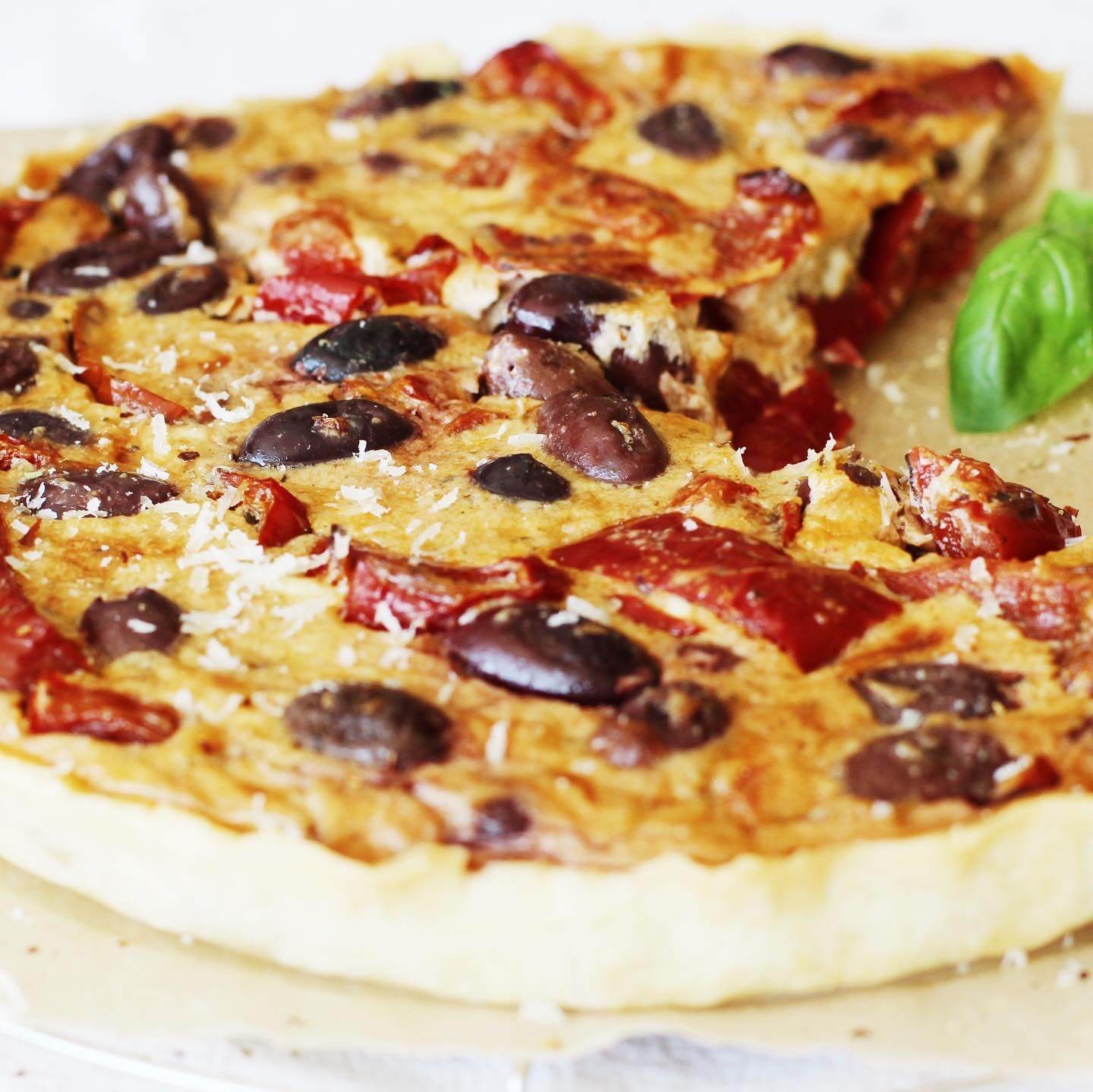 Paprika-Oliven-Quiche