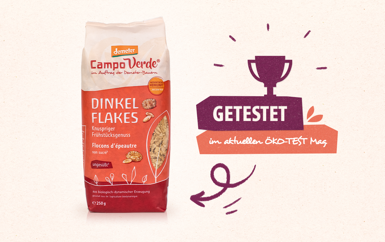 ÖKO-TEST Mai 2024: Cornflakes – Unsere Dinkelflakes wurden mit „sehr gut“ bewertet!