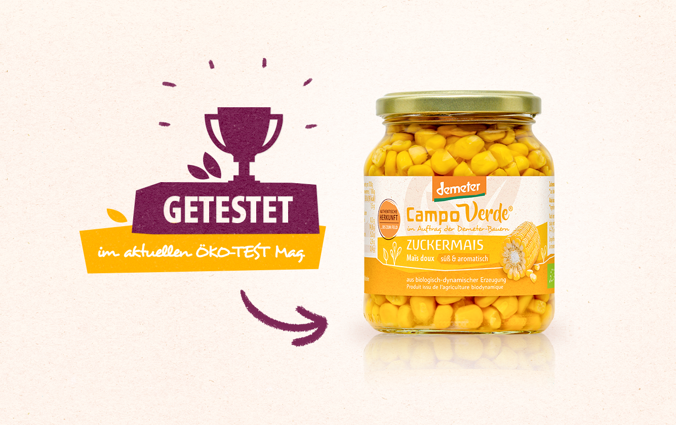 ÖKO-TEST August 2024: Mais – Unser Zuckermais wurde mit „sehr gut“ bewertet!