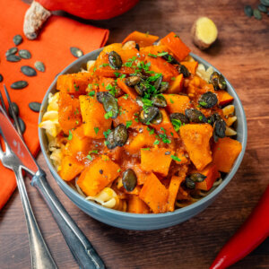 Campo Verde Rezept Kürbis-Ragout Pasta